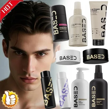 Shampoo e Balsamo per Capelli al Sale Marino BASED, Spray Volumizzante e Texturizzante, Crema Definizione Ricci, Modellante Istantaneo a Lunga Durata