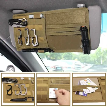 Multifunctional Sun Visor Storage Bag Tactical Car Organizer Pouch for Pickup Trucks SUVs Tool Holder Travel & Outdoor Use 1