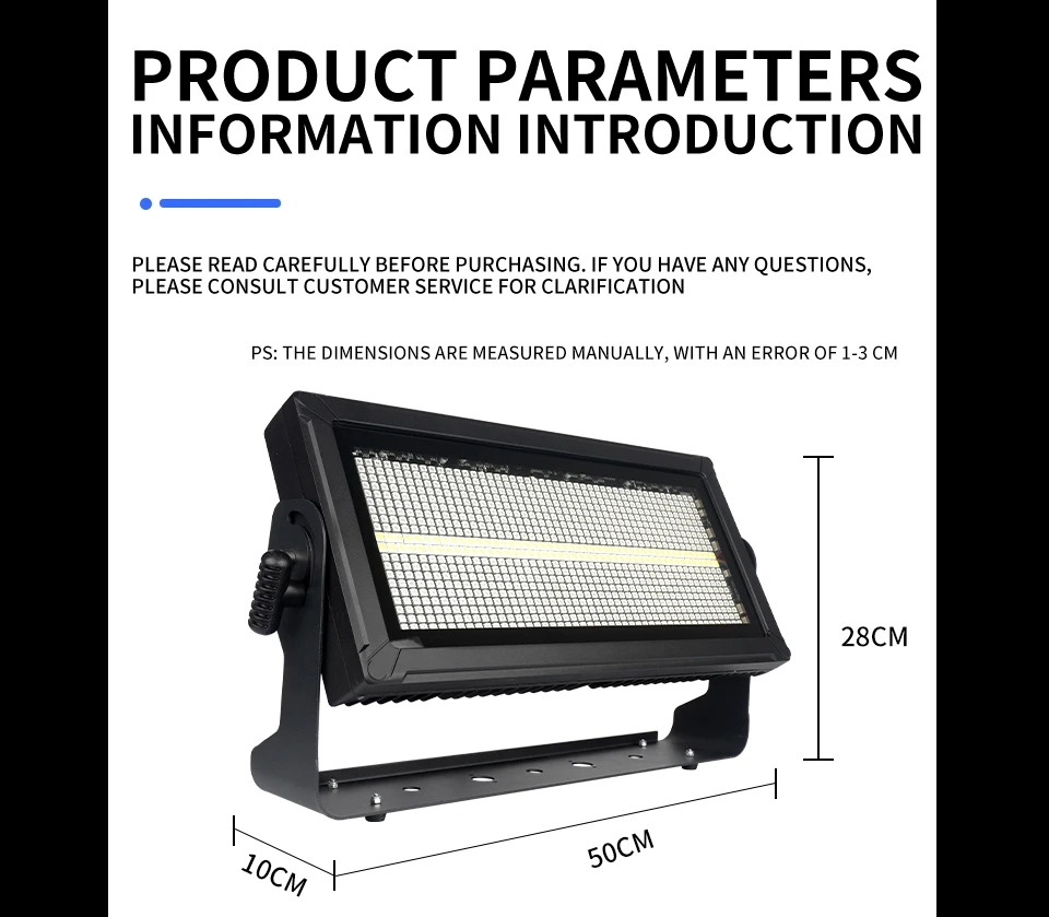 350W High Power Waterproof Strobe Light DMX 24RGB+12 White Light RGBW IP65 Outdo