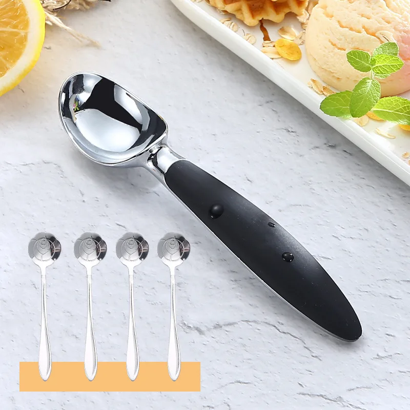 

Ice Cream Scoops Stacks Stainless Steel Ice Cream Digger Fruit Non-stick Ice Cream Spoon Kitchen Tools For Home Cake