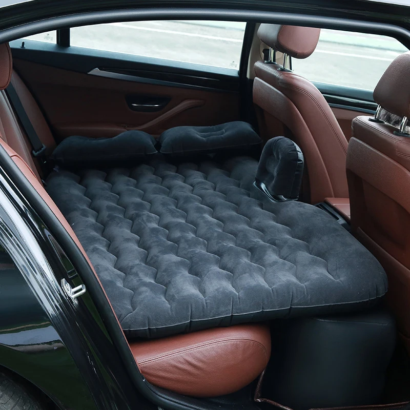 Car inflatable bed with headrest home travel outdoor SUV pickup car universal camping style car rear sleeping rest inflatable bed storage portable inflatable air bed car sleeping mattress camping mattress inflatable camping mattress