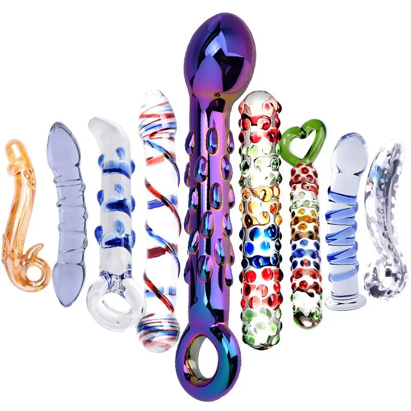 Crystal Glass Dildos Masturbator Realistic Dildo Penis Female Large G-spot Anal Toys Butt Plug Adult Sex toys for Woman Girls sex toys