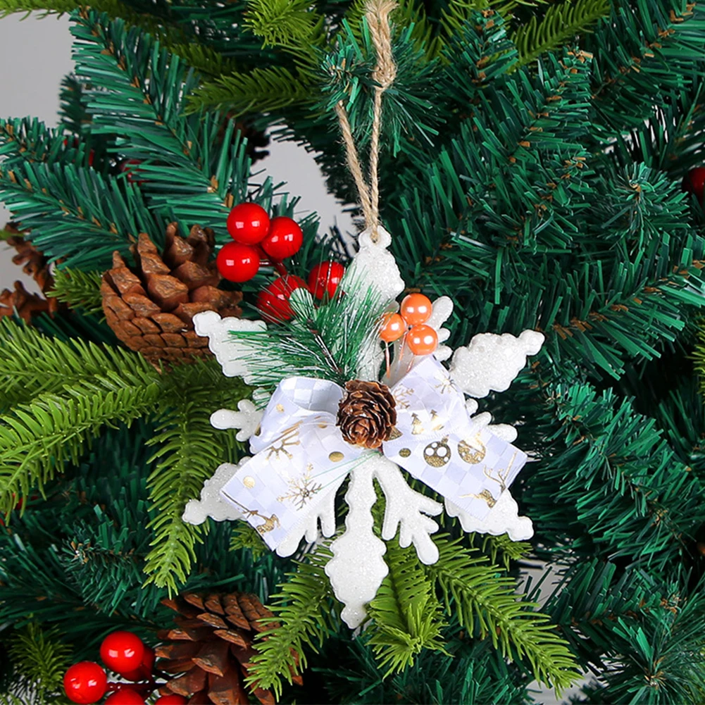 Pine Cone Christmas Tree Decor Pendant Glass Xmas Ornament