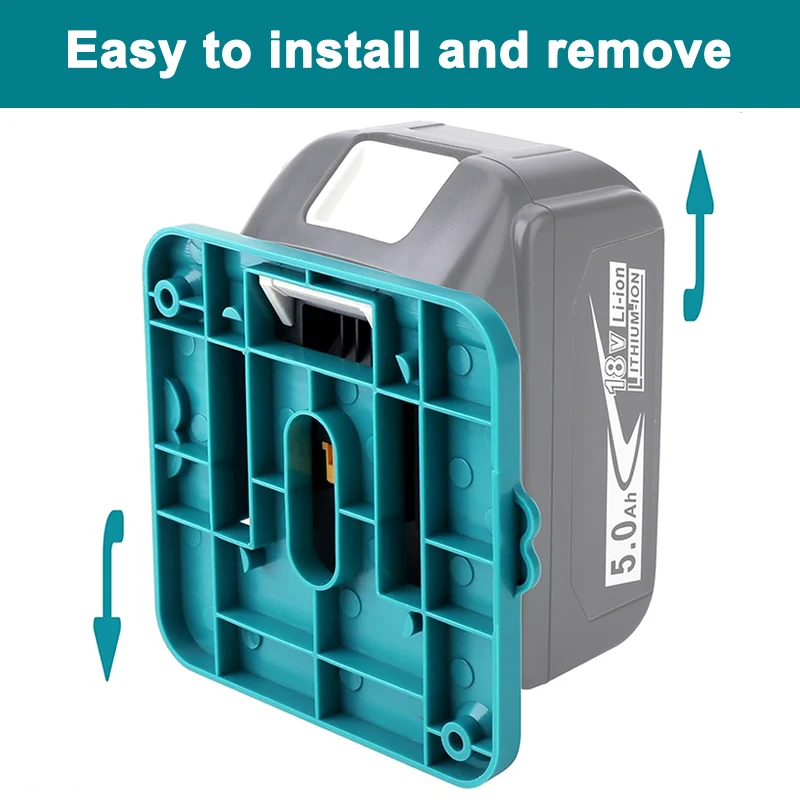 Makita 14.4V 18V 리튬 이온 배터리 도구 용 5 팩 배터리 보관함 기계 홀더 보관함 벽 장착 브래킷 고정