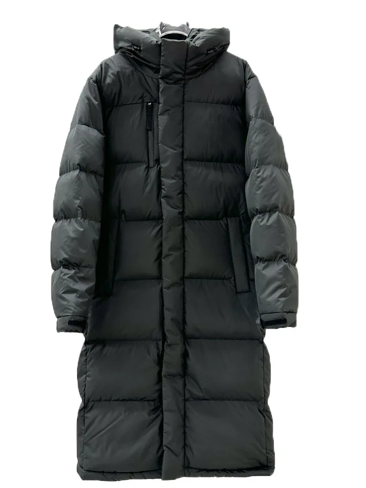 Down jacket long section stand-up collar Slim version adjustable hem design warm and comfortable 2023 winter new 1021 image