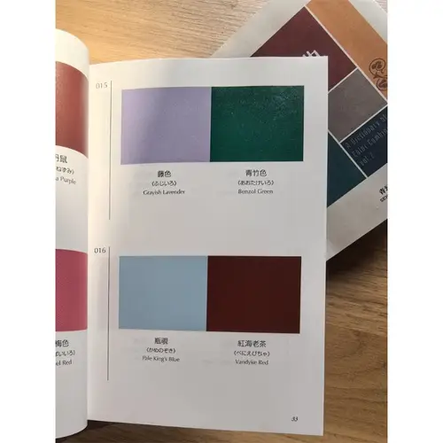 2 Books Colour Dictionary Taisho Showa Era Color Manual Notebook CMYK Art Book Drawing Reference Book Latest Second Edition - Image 6