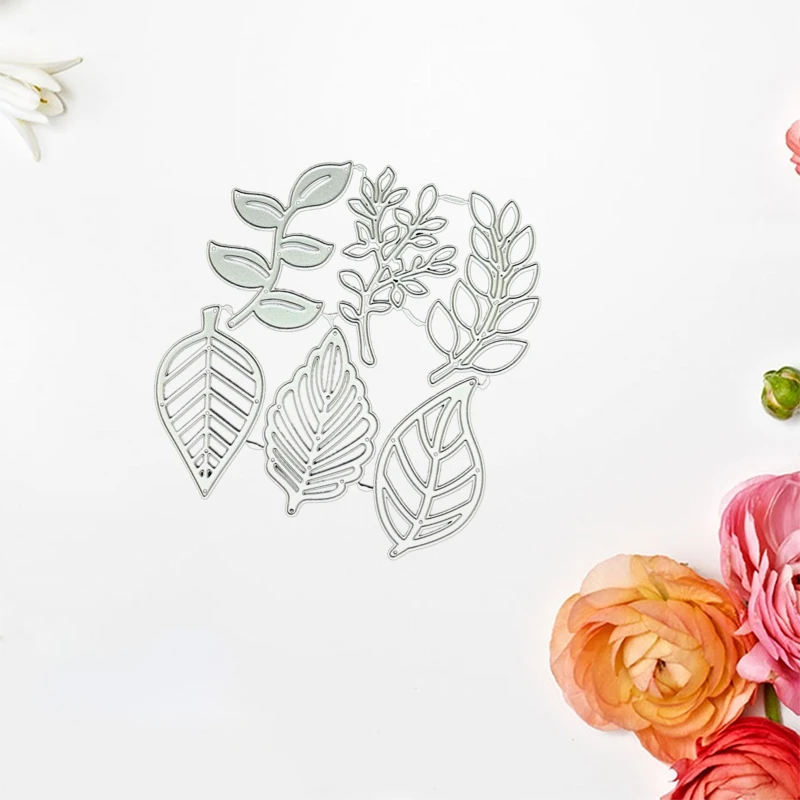나뭇잎 금속 커팅 다이 스크랩북 스텐실 다이 커트 카드 엠보싱 DIY 사진 앨범 템플릿 금형 장식 공예