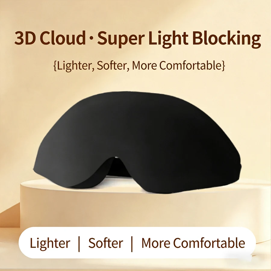 Luxurious 3D Memory Foam Sleep Eye Mask - Ultimate Light Blocking Night Blindfold