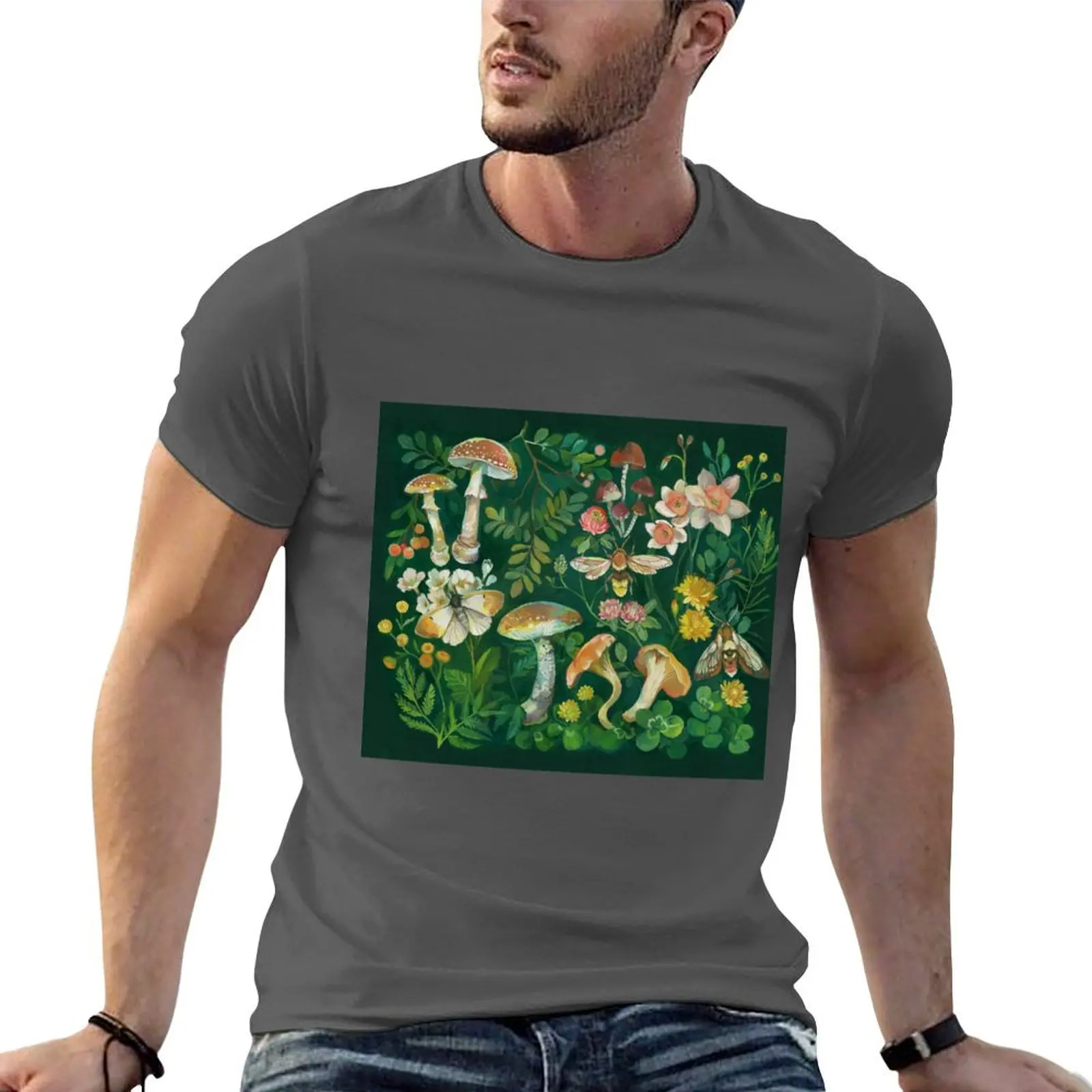 

Mushroom Dandelion Garden T-shirt sublime summer clothes t shirt for men