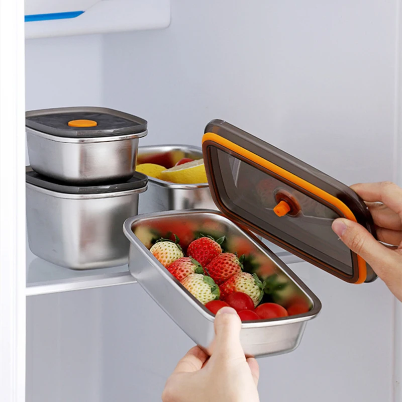 Large Capacity 304 Stainless Steel Bento Lunch Box With Lid Food Containers  Fresh-keeping Box Home Leak-Proof Sealed Storage Box - AliExpress