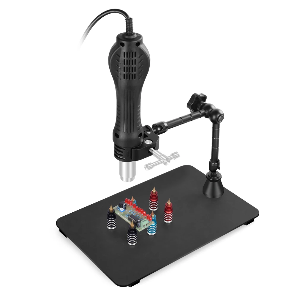 NEWACALOX Strong Magnetic Base PCB Holder Third Hand Tool Welding Repair Tool Soldering Stand Heat Gun Bracket Helping Hands