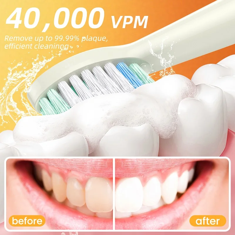 Premium Ultrasonic Electric Toothbrush Set with Multiple Cleaning Modes