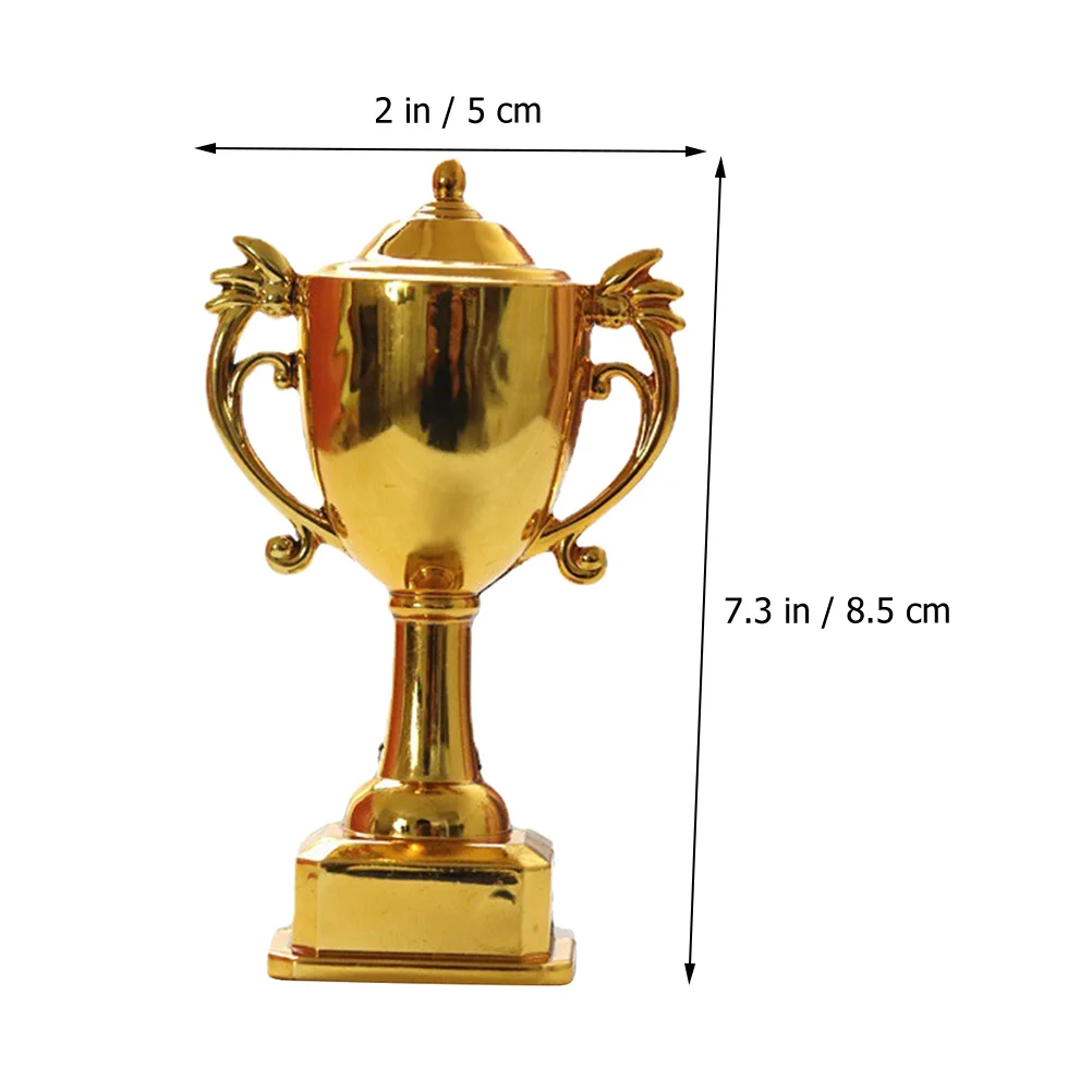 8Pcs Miniature Trophy Decorations Plastic Awards Trophies Soccer Cake Ornament Accessories Kids Party Supplies plastic trophy toys