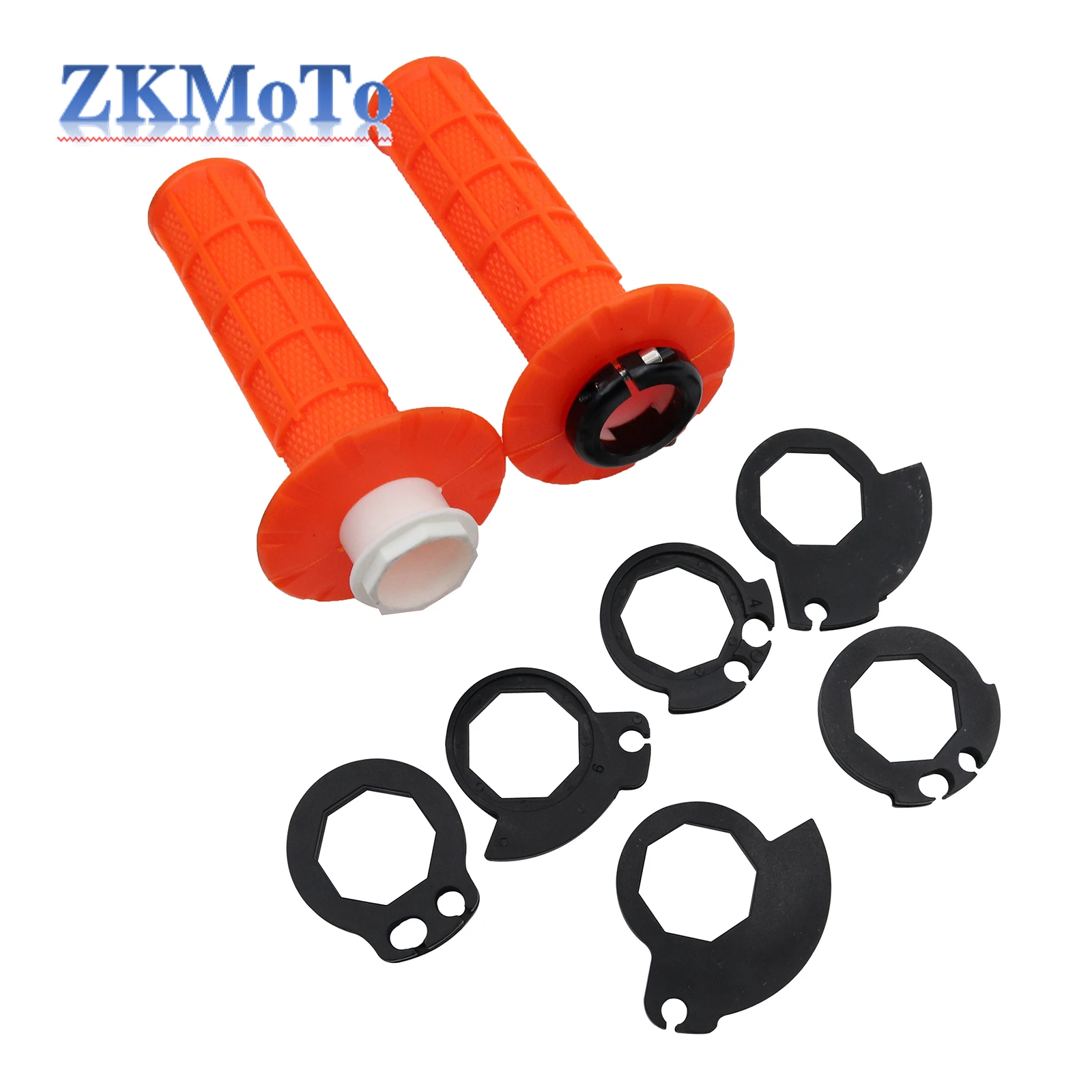 Poignées De Guidon Moto Noires - 22 Mm (gauche) Et 24 Mm (droite), Caoutchouc Antidérapant, Universelles