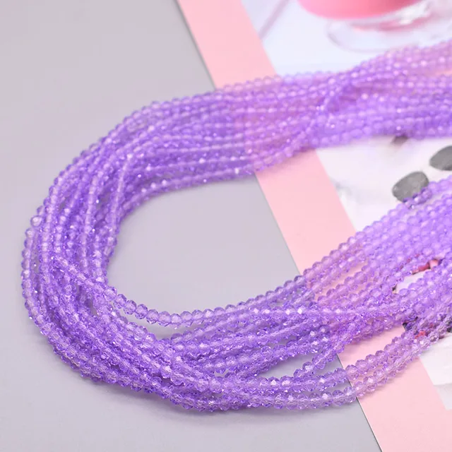 New 2x3mm Dyeing Loose Spacer Czech Beads Crystal Faceted Rondel Glass Beads for Jewelry Making Jewelry DIY Accessories 10 2mm 170pcs