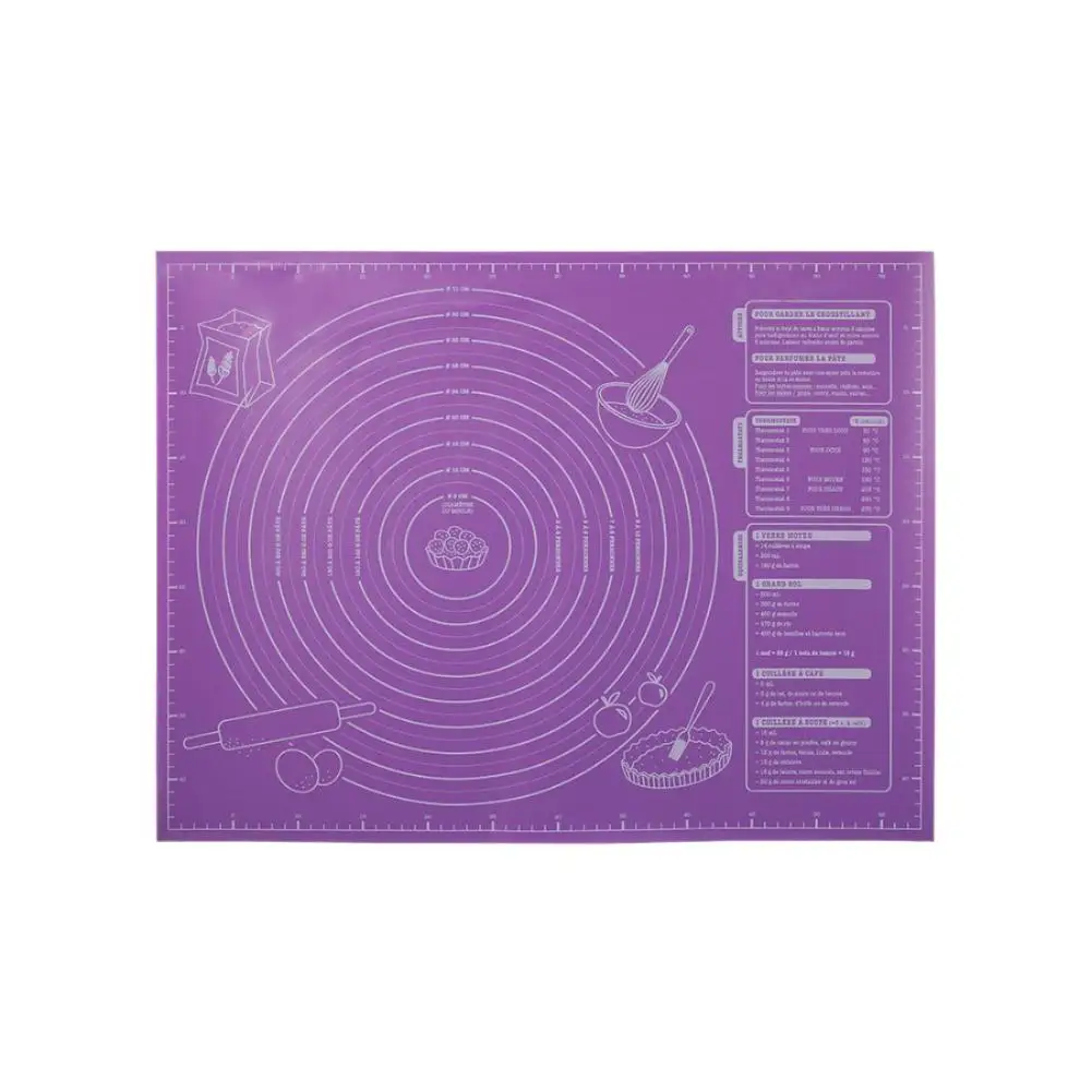 Cuscinetti per fondente da forno in silicone Antiaderenti Facile da pulire Tappetino per fondente da forno in silicone Torta per pizza Biscotti Tappetino per impastare