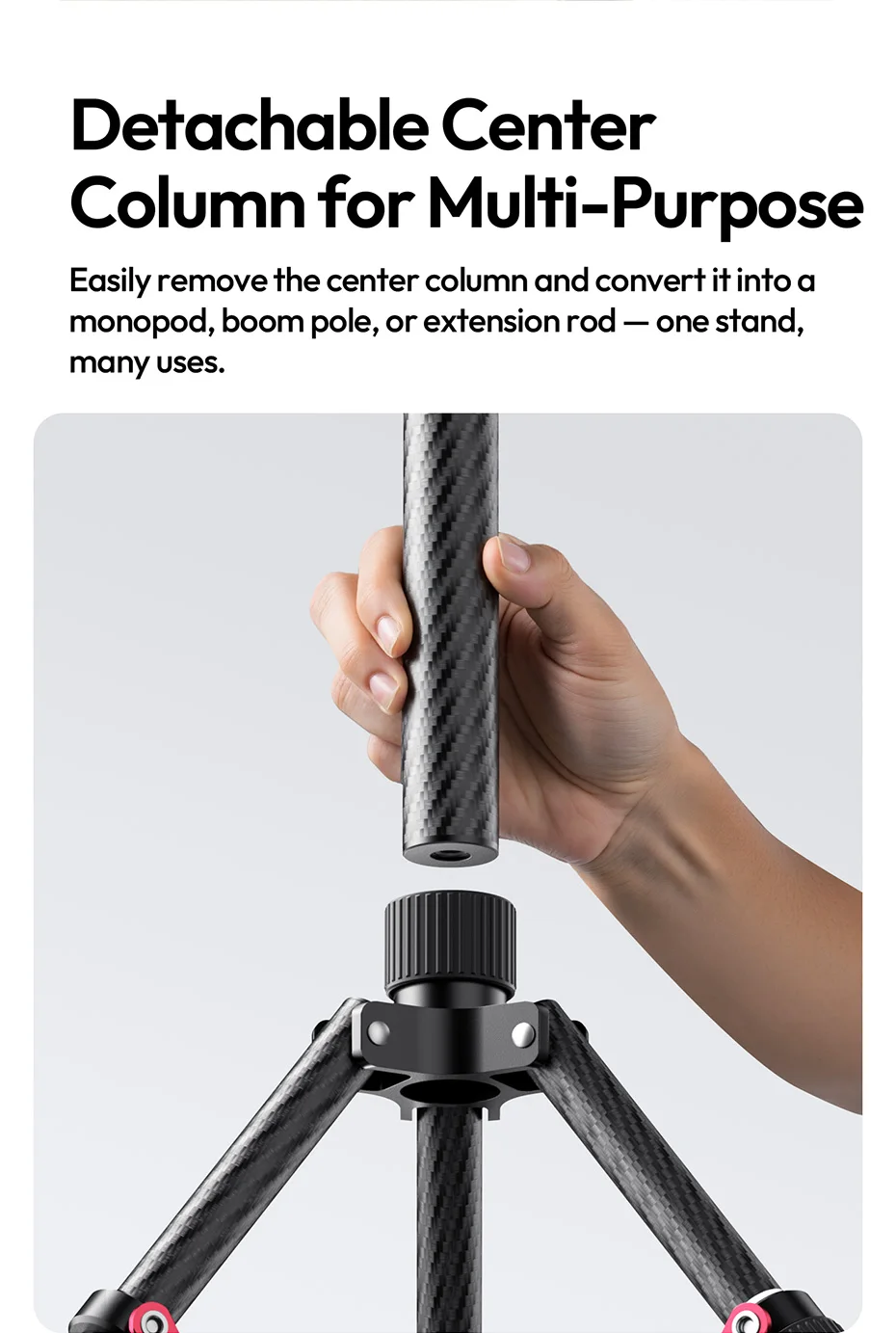  T230 Reversible Leg Light Stand Tripod 58-230CM Tripod for COB Light Softbox C