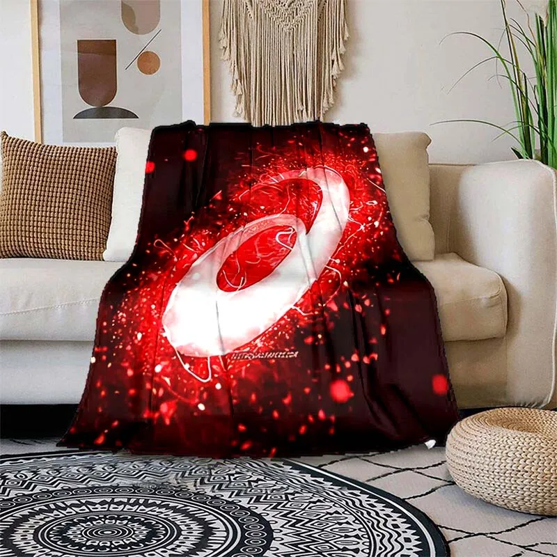 

Fashionable trendy sports cartoon ASICS gift boy flannel sofa cover bed cover home travel portable bedroom winter warm blanket