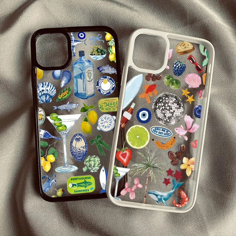 Seaside Scenery Wine Lemon Phone Case Cover