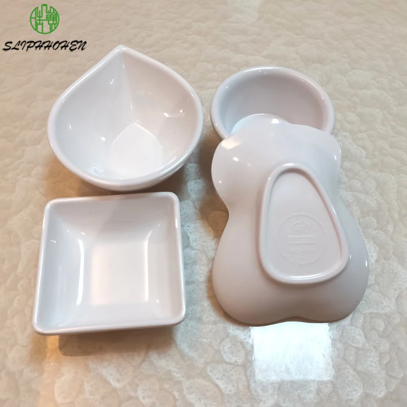 Salmon Naked Mustard Sauce Dish Fashion Restaurant Melamine Imitation Porcelain White Dinnerware Dinner Plate