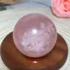 High Quality Natura Crystals Rose Quartz Sphere Star Flash Reiki Home Decoration Energy Healing Ore Ornament Room Decor 1