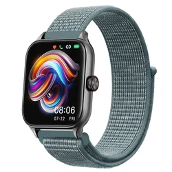 Nylon Loop Strap - Premium Adjustable Bracelet - 22mm watch band (29 Clear Feather)