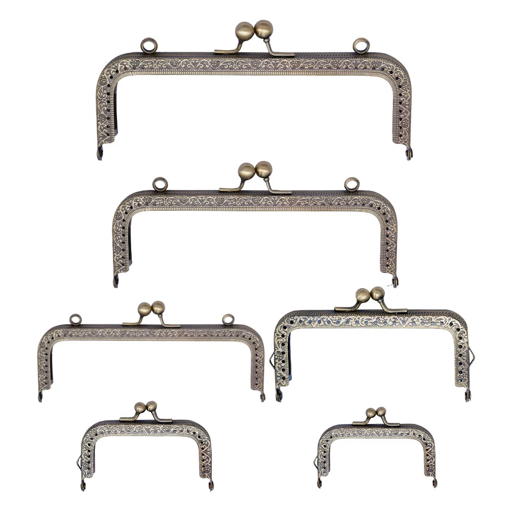 

18cm DIY Craft Bag Buckle Handle Bag Accessories Bag Kiss Clasp Lock Purse Frame Kiss Clasp Purse Clasp Purse Frame