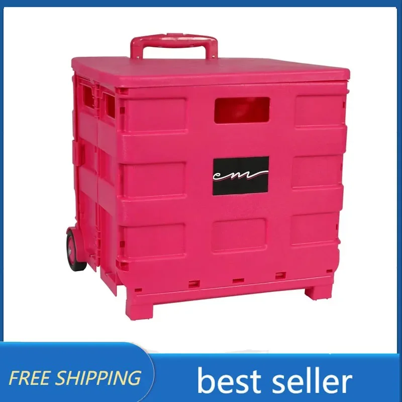 

Everything Mary Pink Collapsible Storage Cart for Crafts & Hobby Supplies, Pink Free Shipping