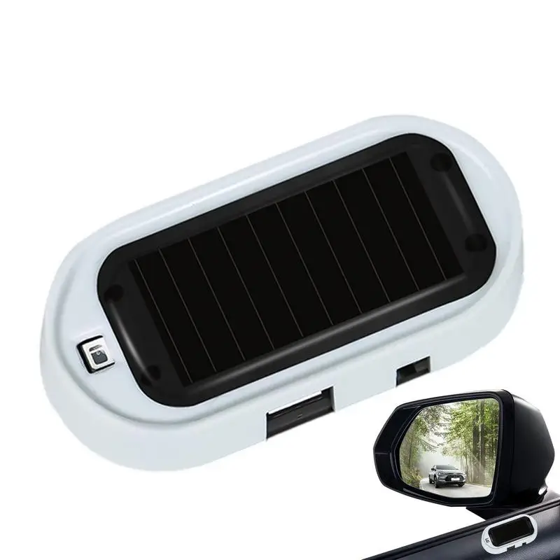 

Simulated Warning LED Light Car Alarm Solar Power Auto Light Solar Energy Flashing Security Light For Trucks Mini Cars SUVs