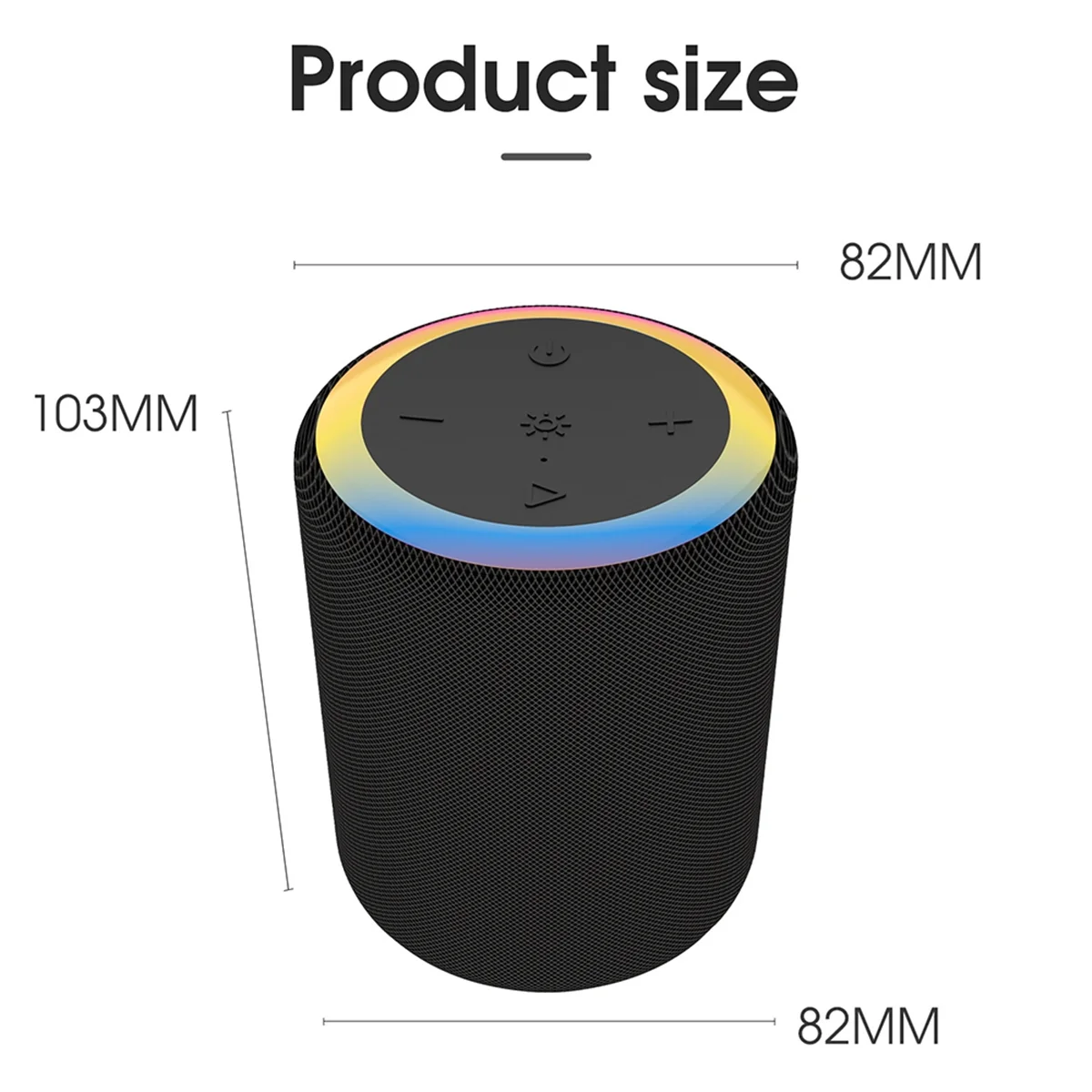 Portable Bluetooth Mini Speaker Outdoor Waterproof Cylinder Support TF FM-Sunrise
