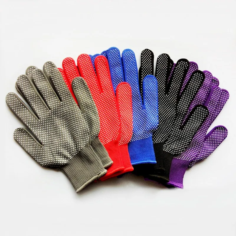 1 Pair Glove Labor Insurance Gloves Non-slip Factory  Nylon Line Elastic Ultra-thin Breathable Point Plastic Work Protection