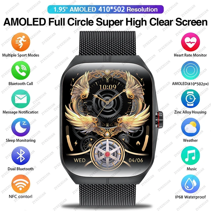 2025 New For HUAWEI OPPO Watch 4 Pro Sports Smart Watches Men GPS Track Waterproof Bluetooth Call NFC Smart Bracelet For Women 3