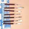 One Set Stainless Steel Oil Painting Knives Artist Crafts Spatula Palette Knife Oil Painting Mixing Knife Scraper Art Tools 7Pcs 3
