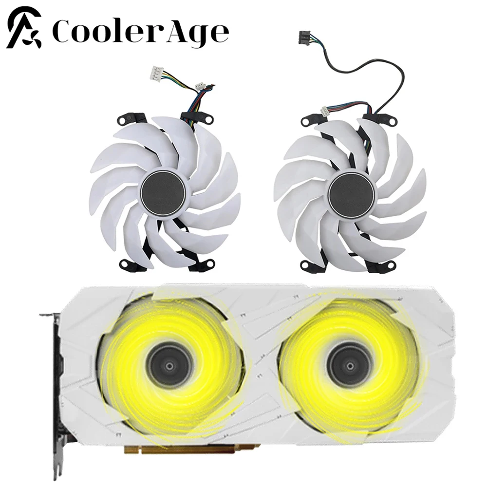 Ventilador de Refrigeração da Placa de Vídeo para Galaxy Placa Gráfica Branca Rtx3060 Rtx3060 Rtx3070 Rtx 3060 3060ti 3070 3070ti ex