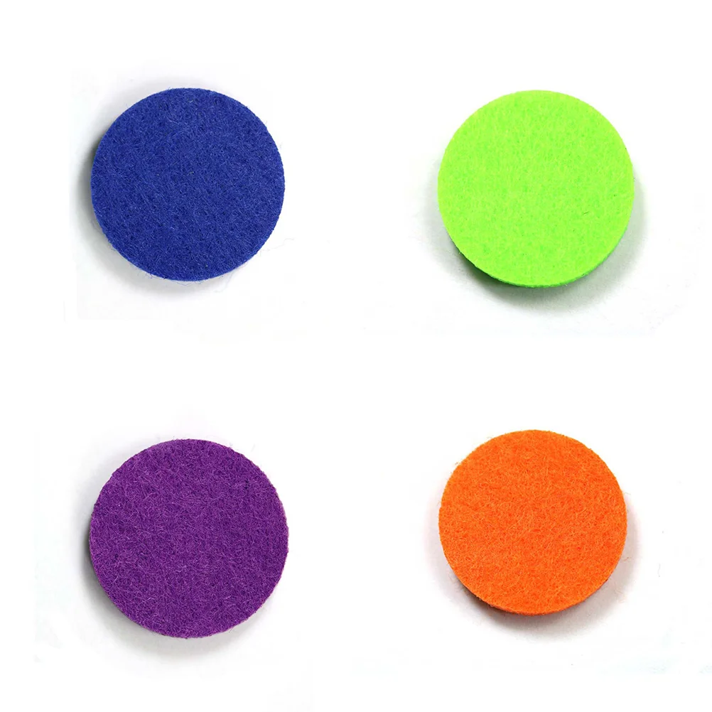

100 Pcs 175mm Replacement Felt Pads for 25mm Essential Oil Diffuser Locket Pendant Necklace(Mixed 10 Colors)