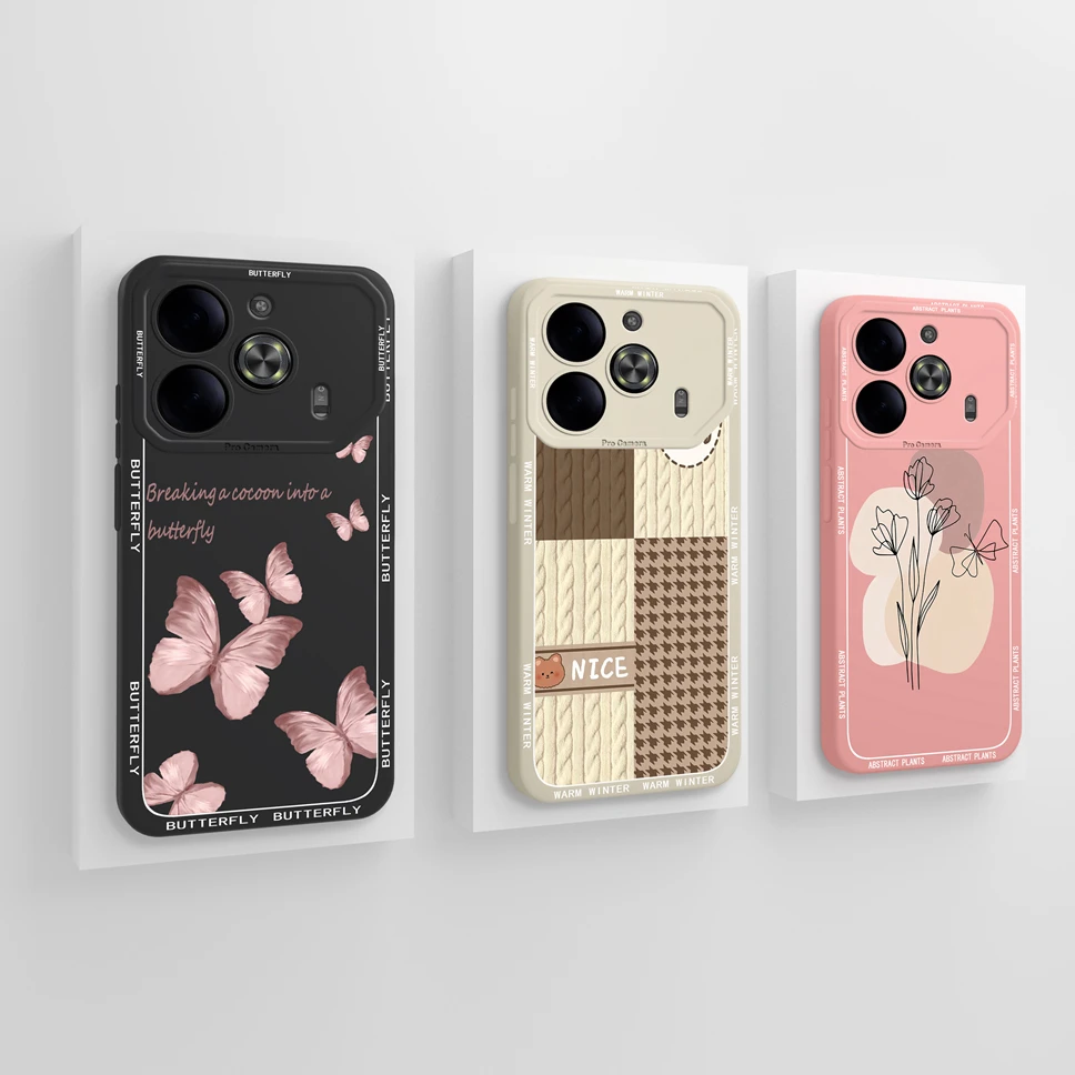 Cute Creative Style Soft Liquid Silicone Protective Back Cover Case