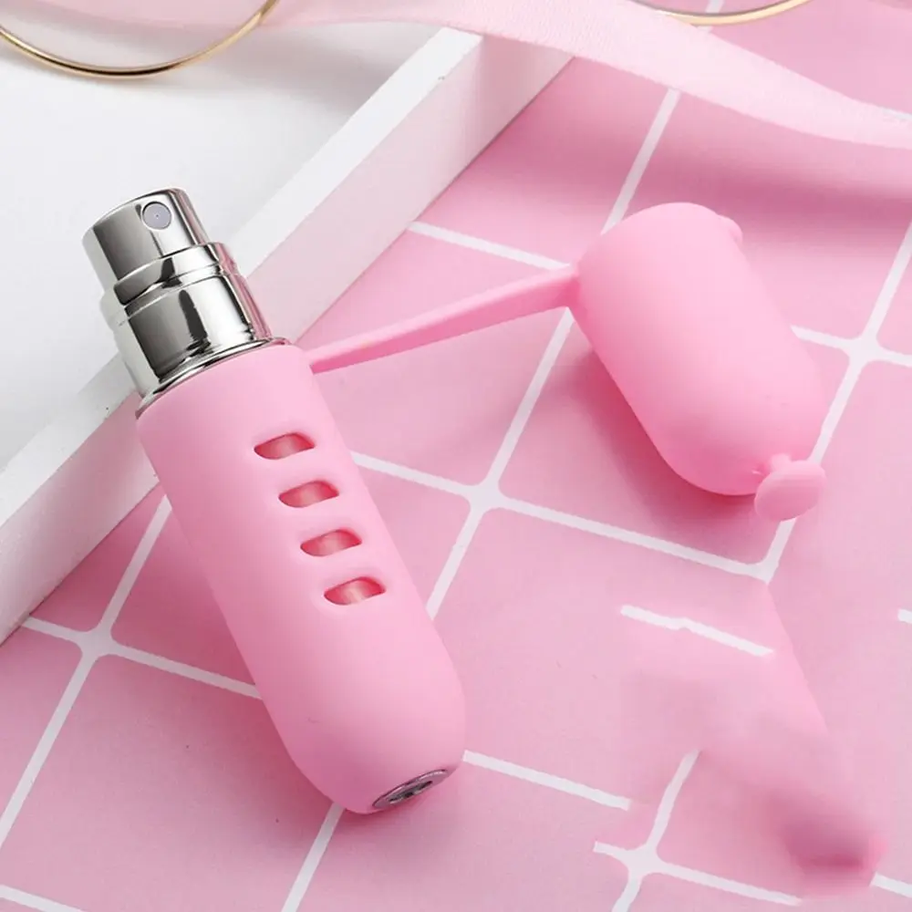 Silicone 5ml Perfume Bottle Fragrance Fine Mist Bottom Filling Perfume Bottle Self-pumping Refillable Bottle