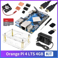 Orange Pi 4 LTS, 4 go LPDDR4 16 go, EMMC Rockchip RK3399, wi-fi, BT 5.0, Gigabit Ethernet, fonctionne avec Android, Ubuntu, système d'exploitation Debian, OPI 4 LTS