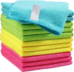 Premium Multi - Color Microfiber Cleaning Cloth Set - 12 Pack - 6pcs (Colorful)