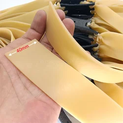 Thickened 1.5mm 40mm Wide Flat Rubber Band High Elasticity Plain Colour Slingshot Shooting Hunting Accessories Rubber Band