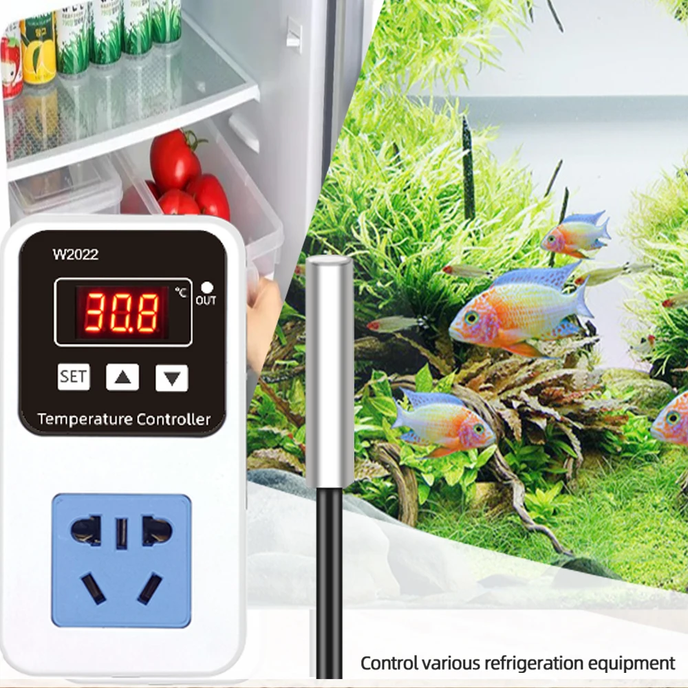 W2022 Smart Digital Temperature Controller Thermostat Outlet for Greenhouse