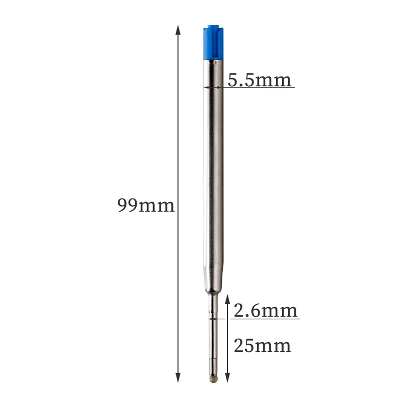 Ballpoint pen refills 20pcs L:3.9 In medium point blue red black ink rods for Parker pens for writing office stationery