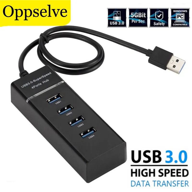 

High Speed 4 Ports USB HUB 3.0 Adapter Expander Cable Multiport USB Splitter For Laptop Macbook Desktop Notebook Adapter USB HUB