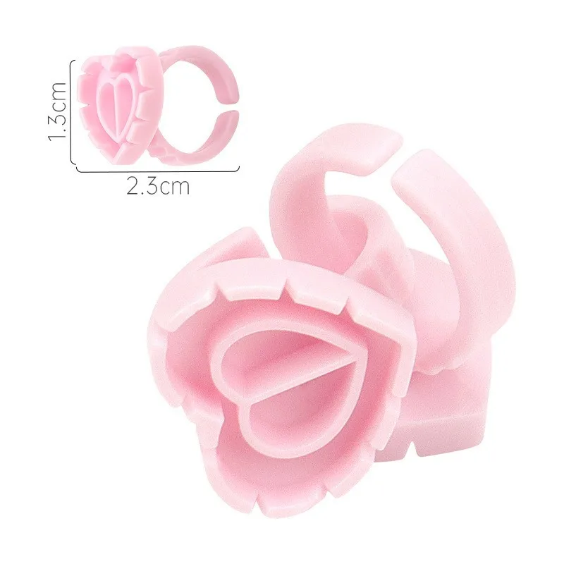 Befer Großhandel 100 Stück/Beutel Einweg Wimpern verlängerung Kleber Fan Cup Ring Tattoo Pigment halter Behälter Wimpern Werkzeuge Lieferant – Detail 8