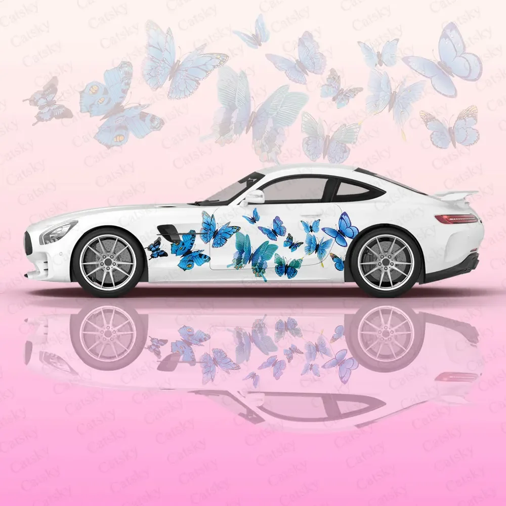 

Красочные наклейки-бабочки для кузова автомобиля Itasha, виниловые наклейки для боковых автомобилей, наклейки для кузова автомобиля, декоративные наклейки, защитная пленка