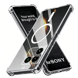Crystal Clear Magnetic Protective Case with MagSafe - Transparent Cover - Xperia 1 VI (Clear)