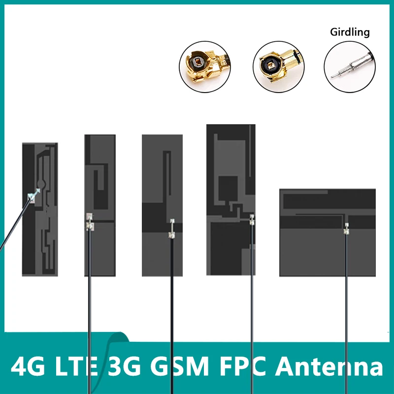 10개 도매 고이득 7DBI 4G LTE 3G GSM 내장형 FPC PCB 플렉시블 패치 안테나 옴니 WiFi 안테나 U.fl 신호 증폭
