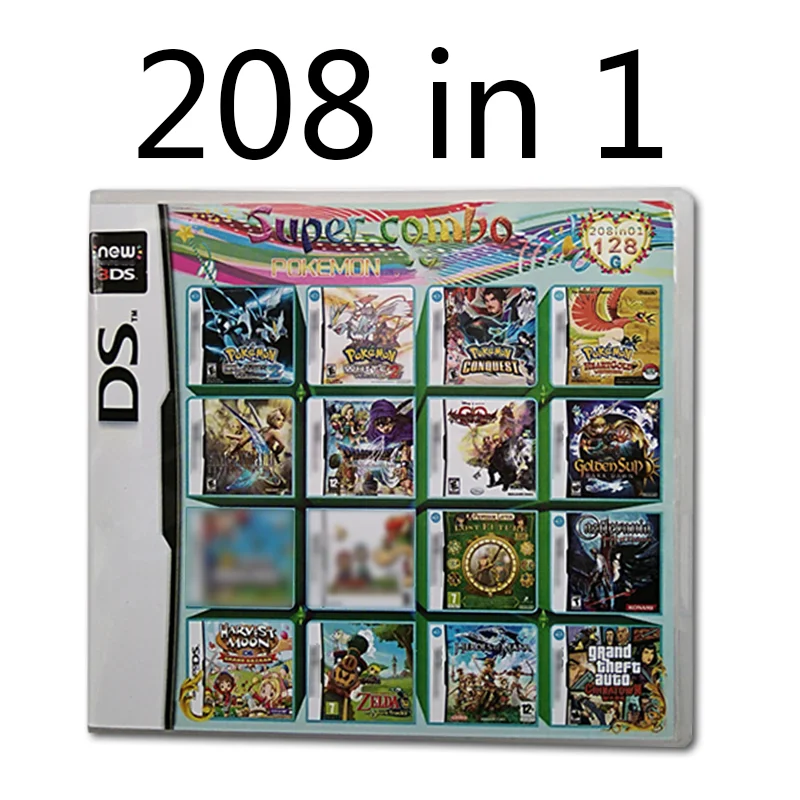 208 In 1 Series Compilation Classic Game Version NDSL DS 2DS 3DS Video