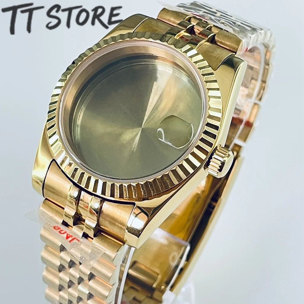 Gold Rose Watch Case with Top Waterproof Sapphire Crystal