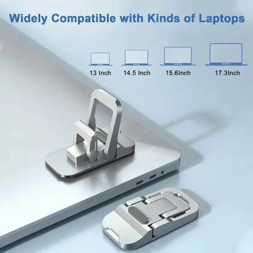 Laptop Stand 2pcs/Set Adjustable Angles Foldable Desktop Invisible Mini Portable Alloy Riser for Notebook